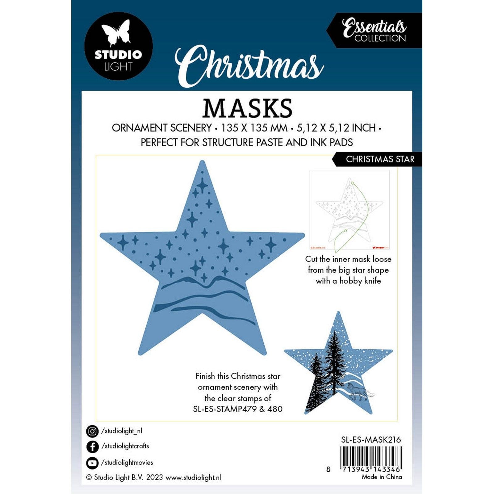 Lampe de studio • masque essentiel étoile de Noël