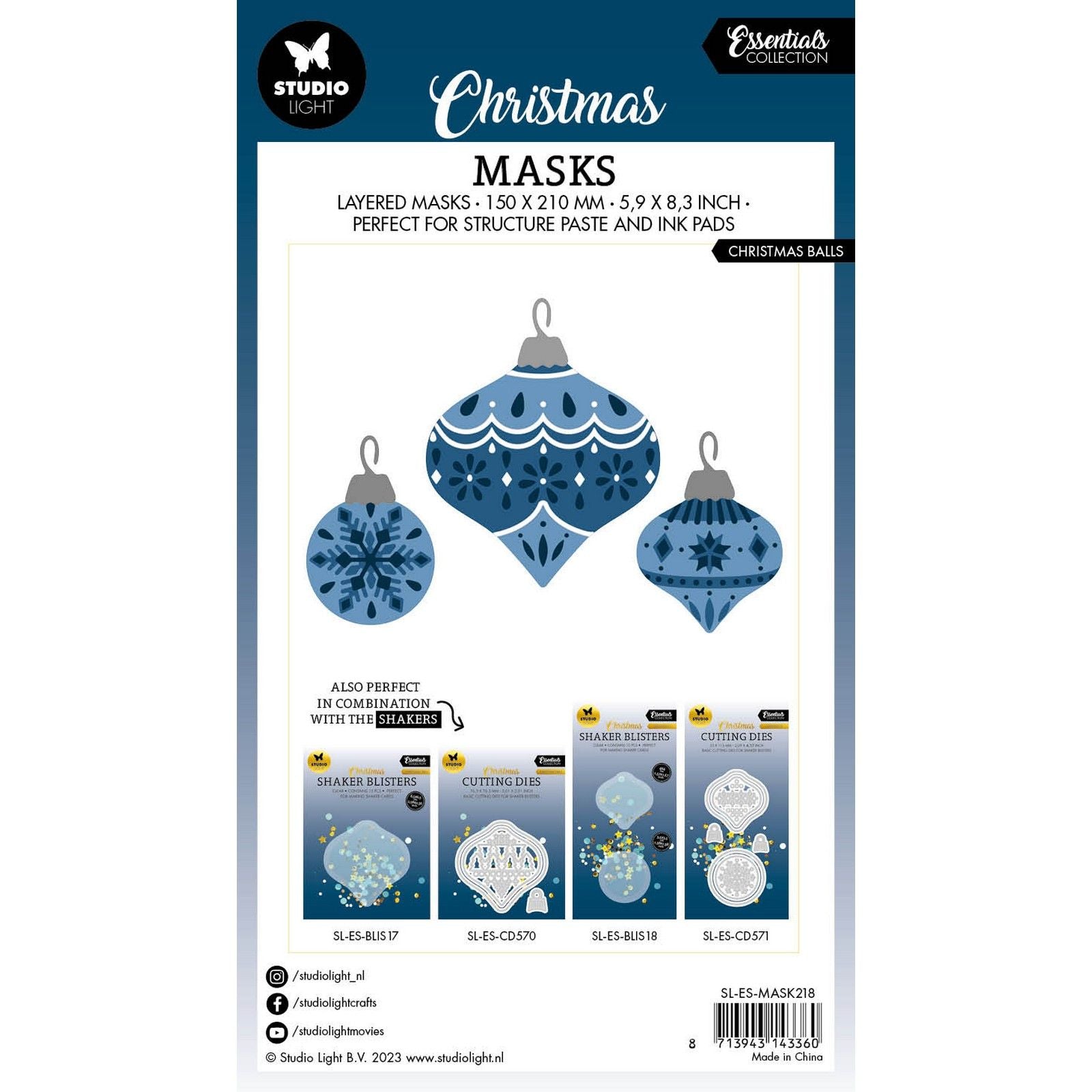 Lampe de studio • Masque essentiel Boules de Noël