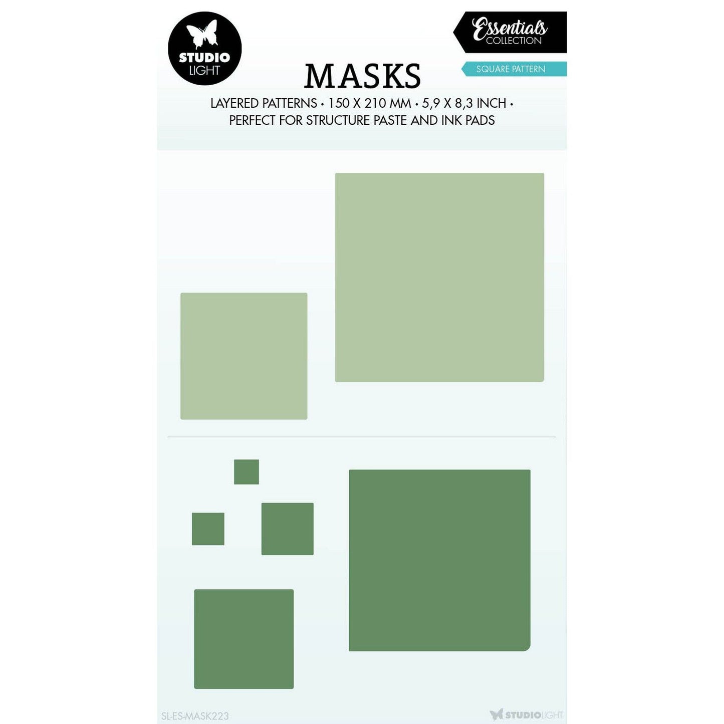 Lampe de studio • motif carré de masque essentiel