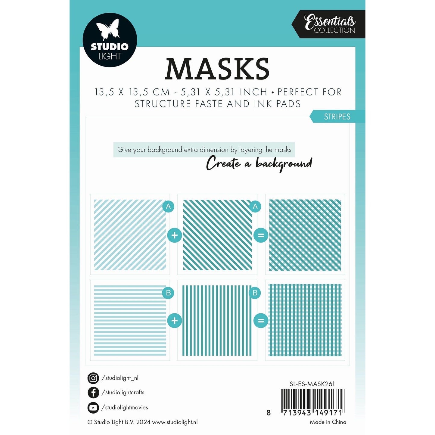 Studio Light • Rayures au pochoir pour masque essentiel