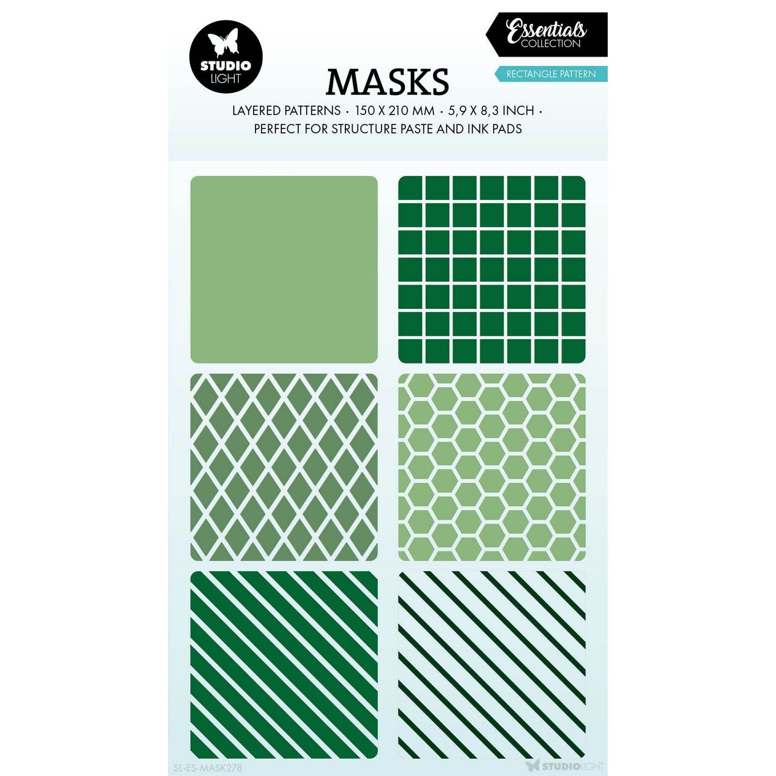 Studio light • motif rectangle de masque essentiel