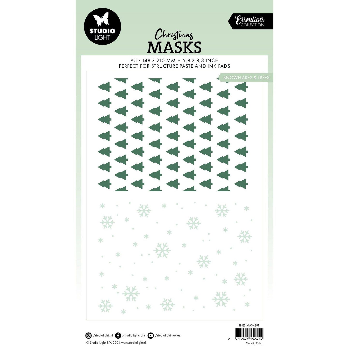 Studio Light • Masque essentiel pour les flocons de neige, les arbres