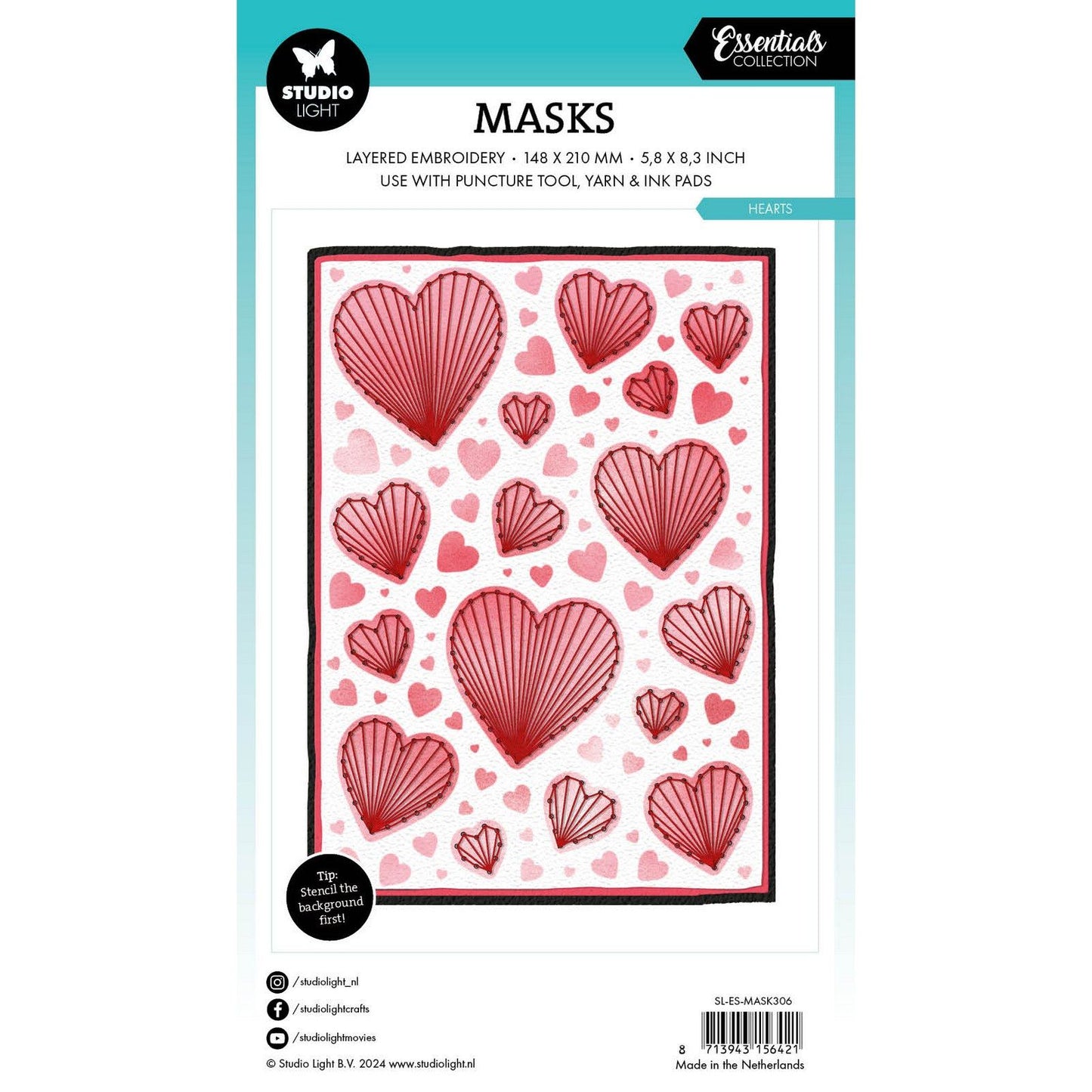 Studio Light • Outil de perforation essentiel, masque, cœurs