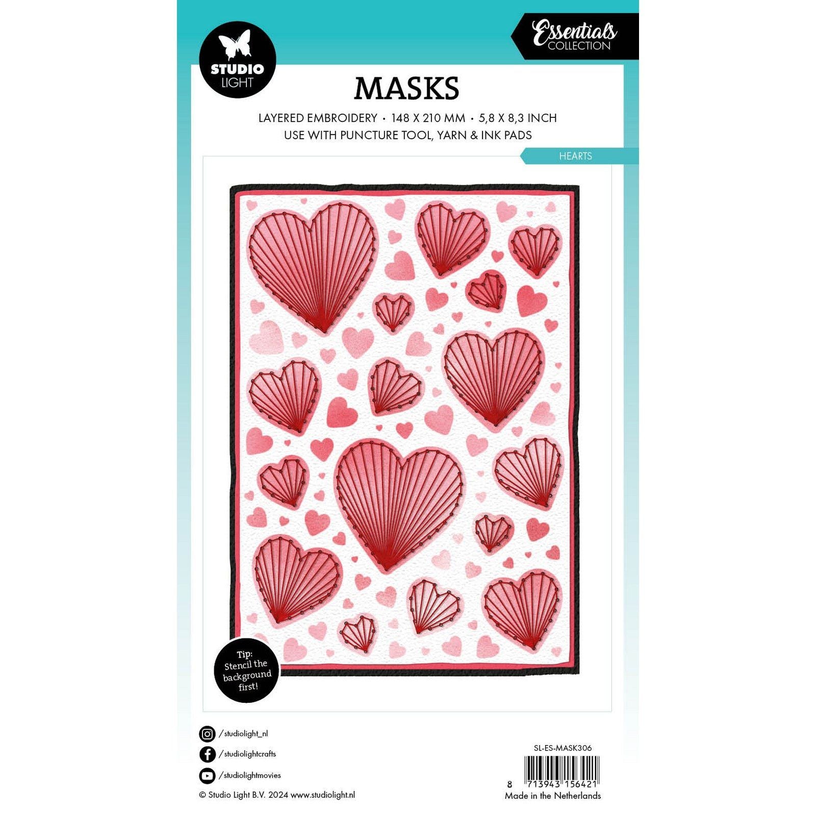 Studio Light • Outil de perforation essentiel, masque, cœurs