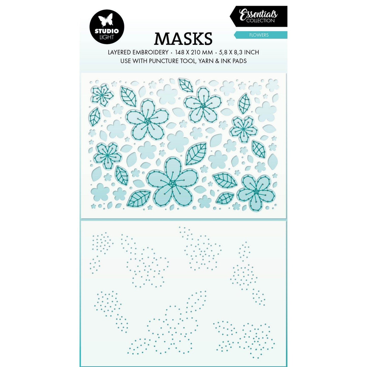 Studio Light • Outil de perforation essentiel, masque fleurs