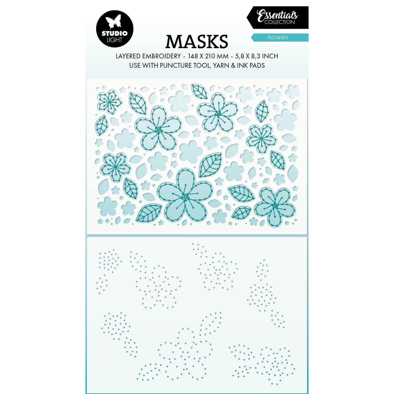 Studio Light • Outil de perforation essentiel, masque fleurs