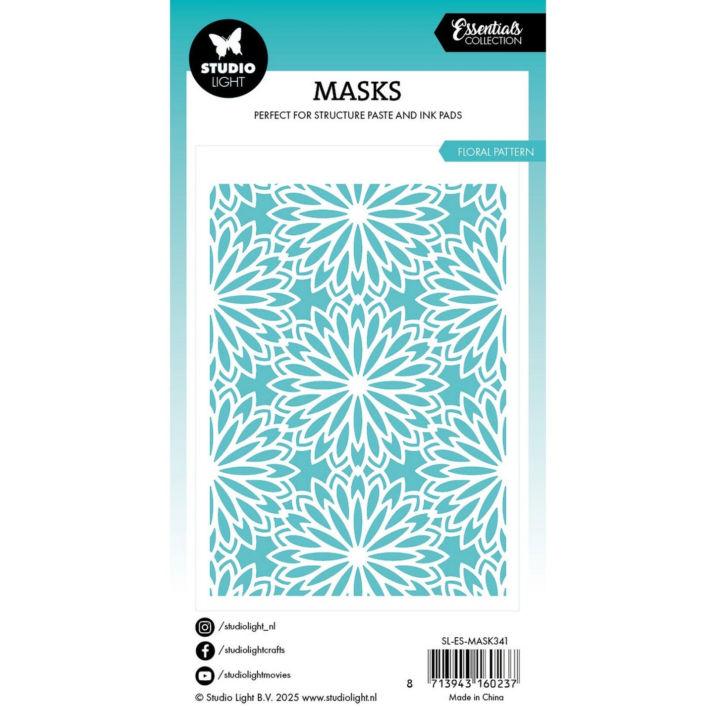 Studio light • pochoir de masque essentiel, fond floral