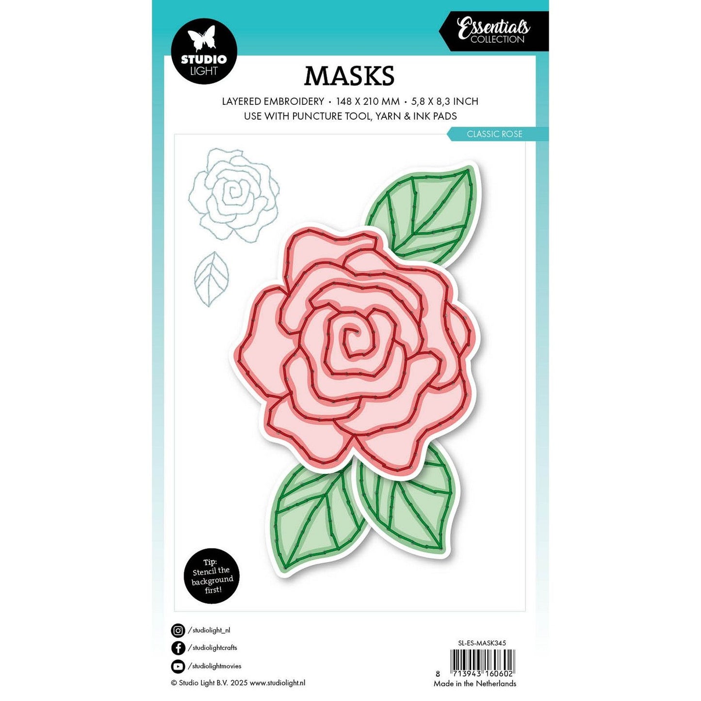 Studio light • broderie masque essentiel - rose classique