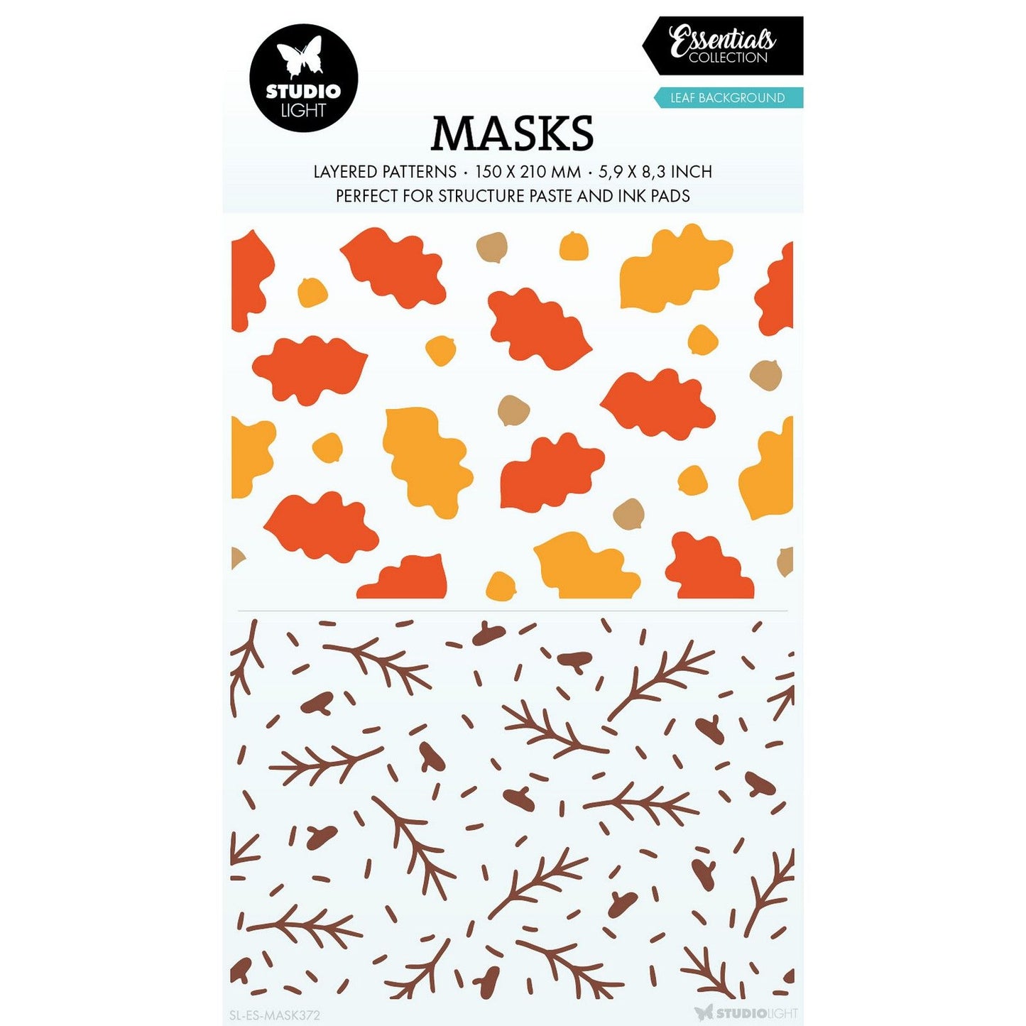 Lumière de studio • fond de feuille de masque essentiel