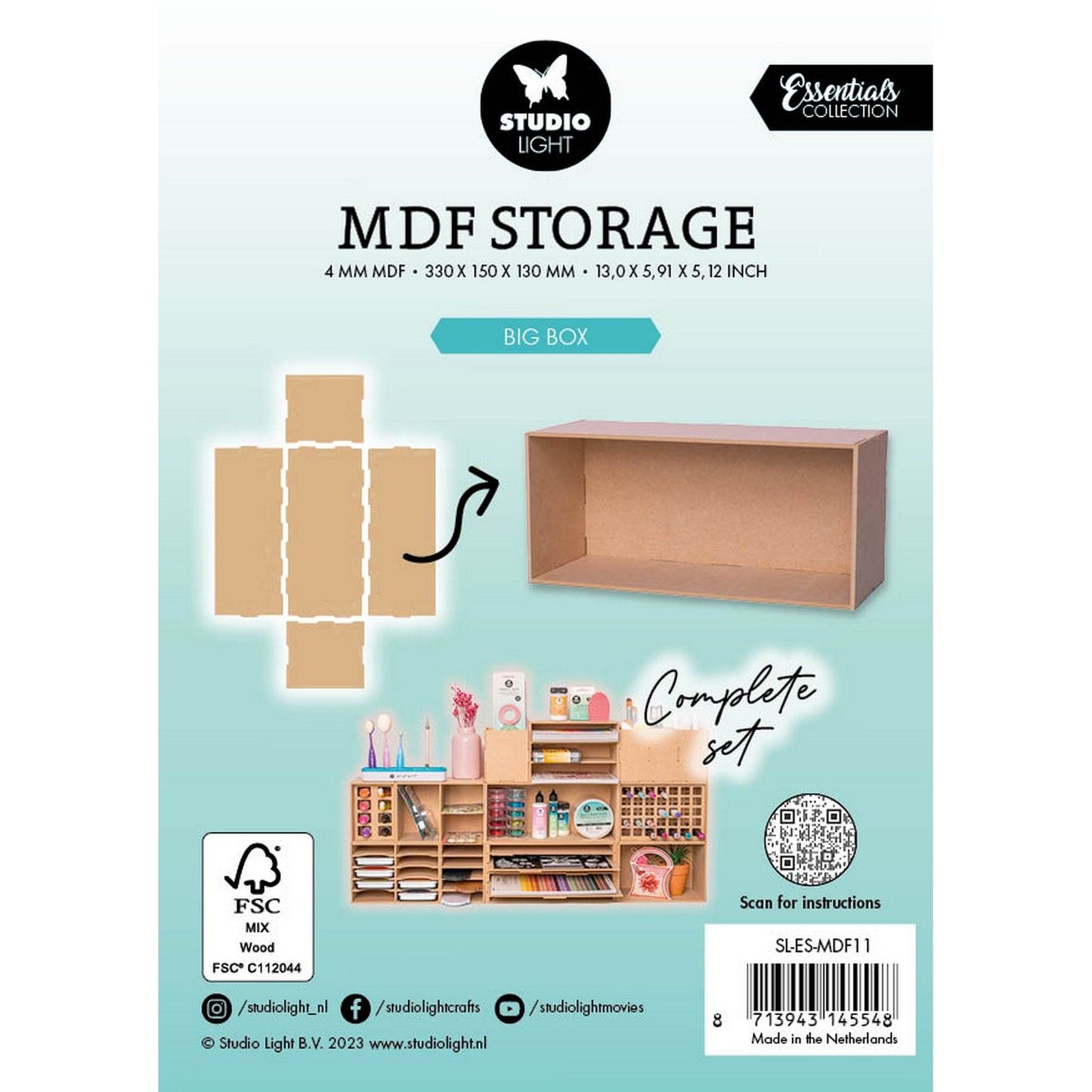 Studio Light • Grande boîte de rangement en mdf Essentials