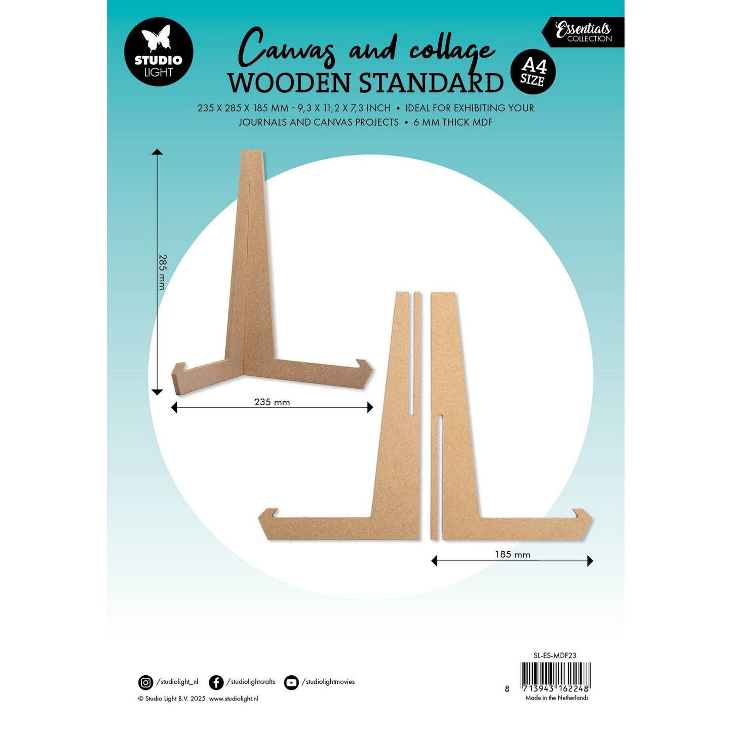 Studio light • support en toile pour journal essentiel mdf a4