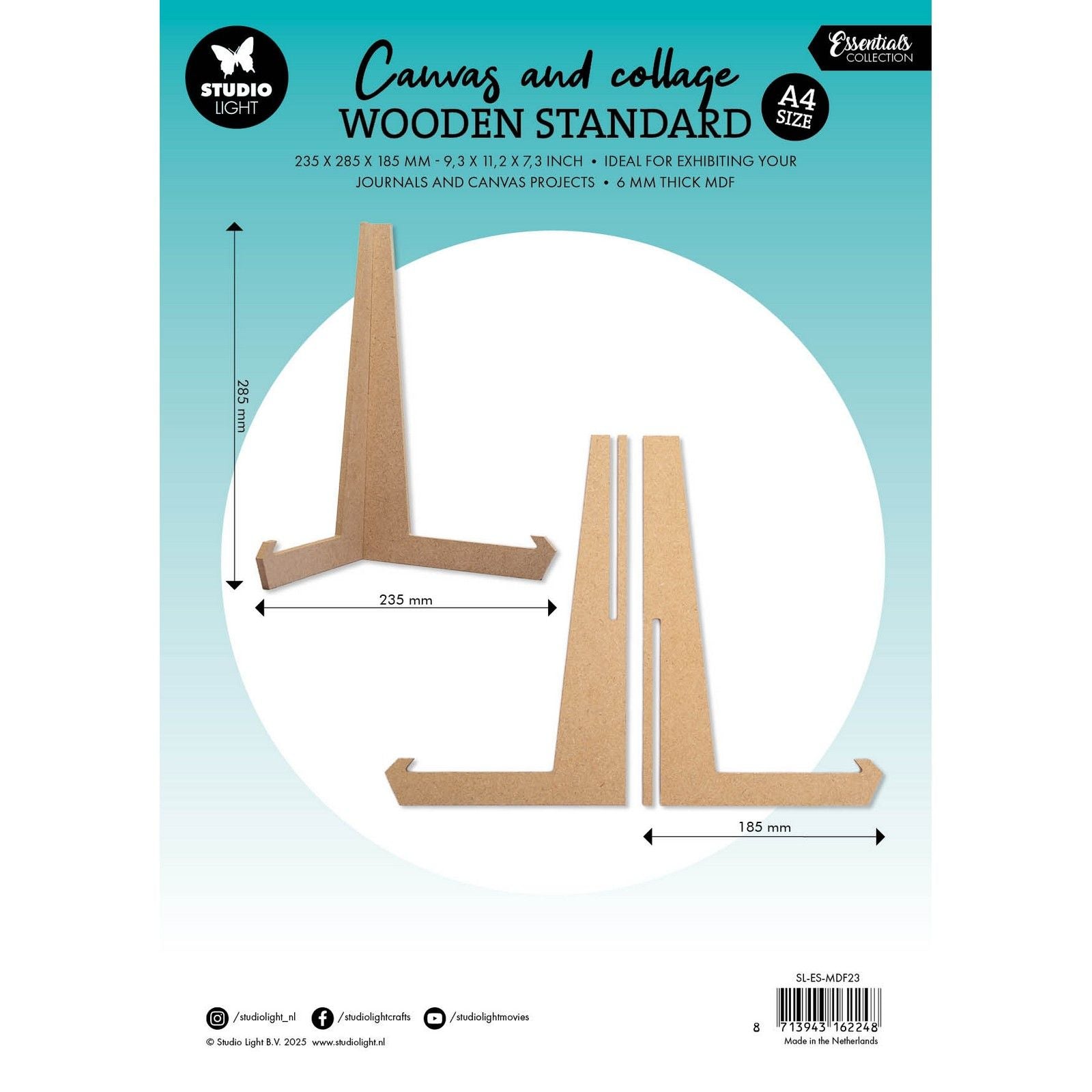 Studio light • support en toile pour journal essentiel mdf a4