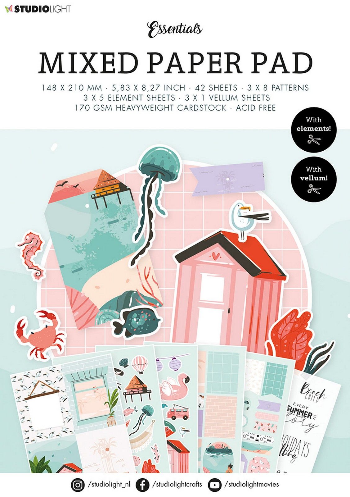 Studio light • bloc de papier mixte essentials n°14