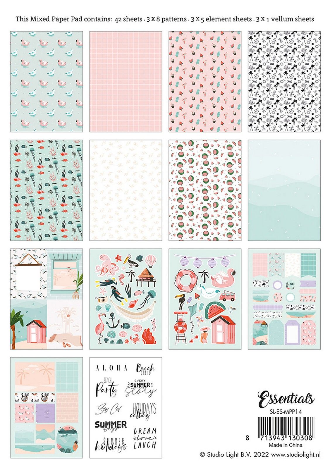 Studio light • bloc de papier mixte essentials n°14
