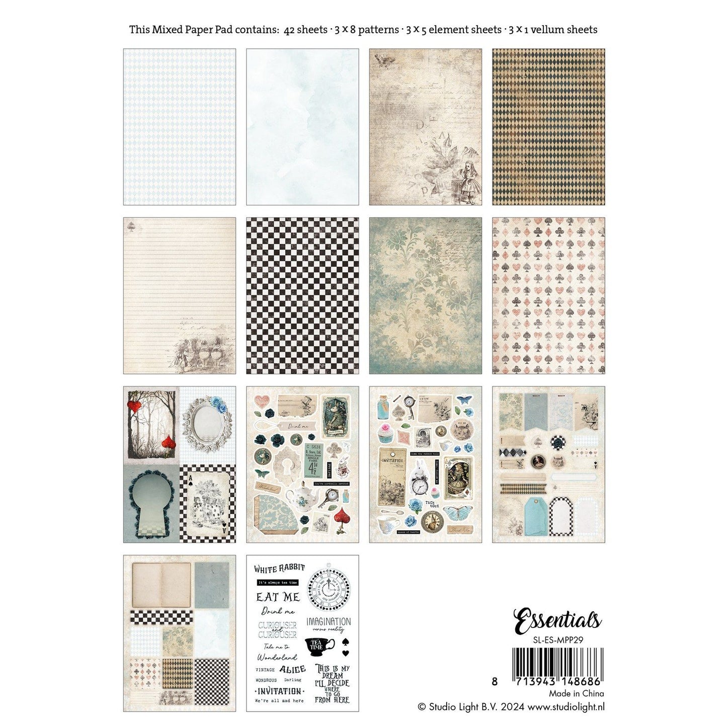 Studio Light • Essentiels en bloc de papier mélangé Tea Party