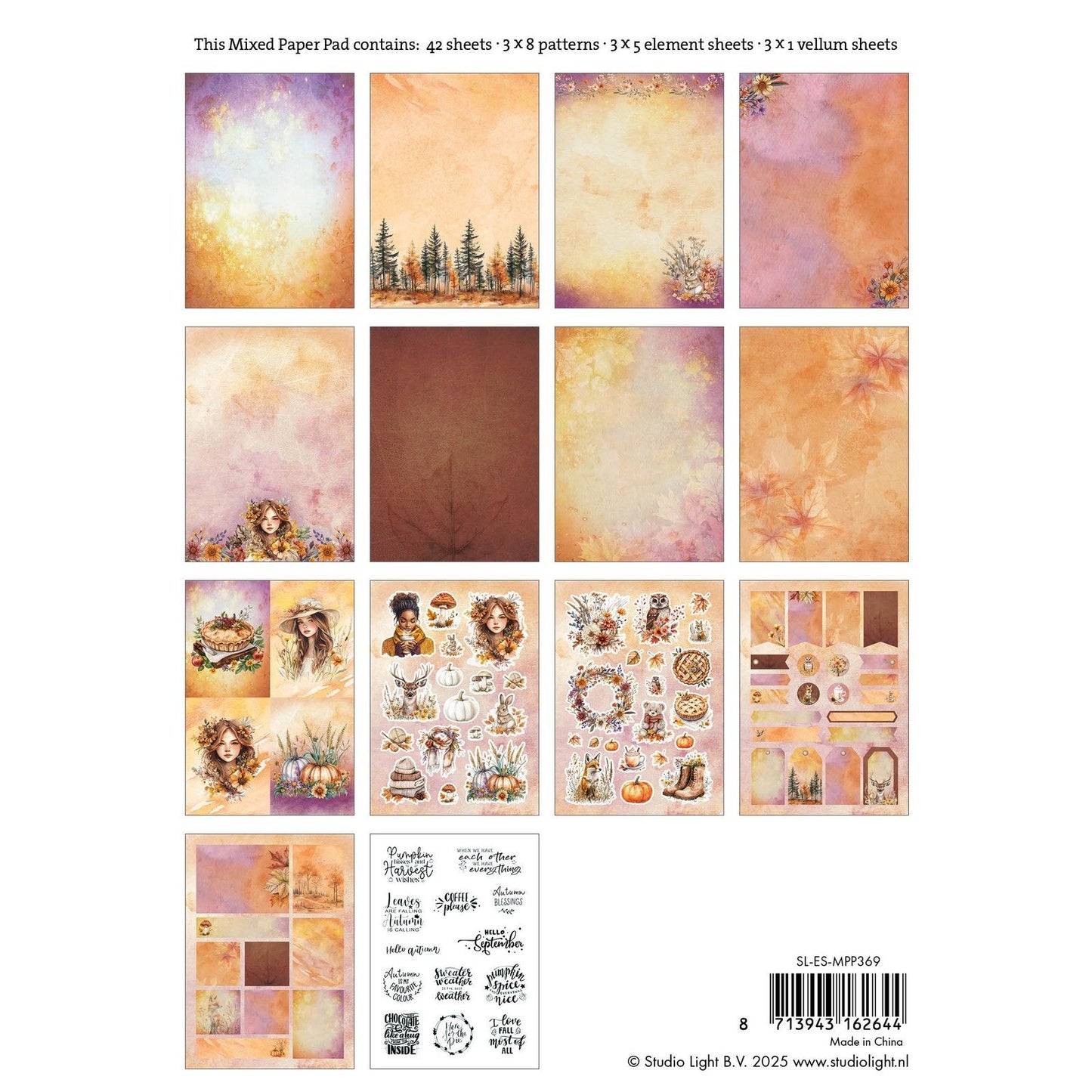 Studio light • essentiels bloc de papier mixte automne