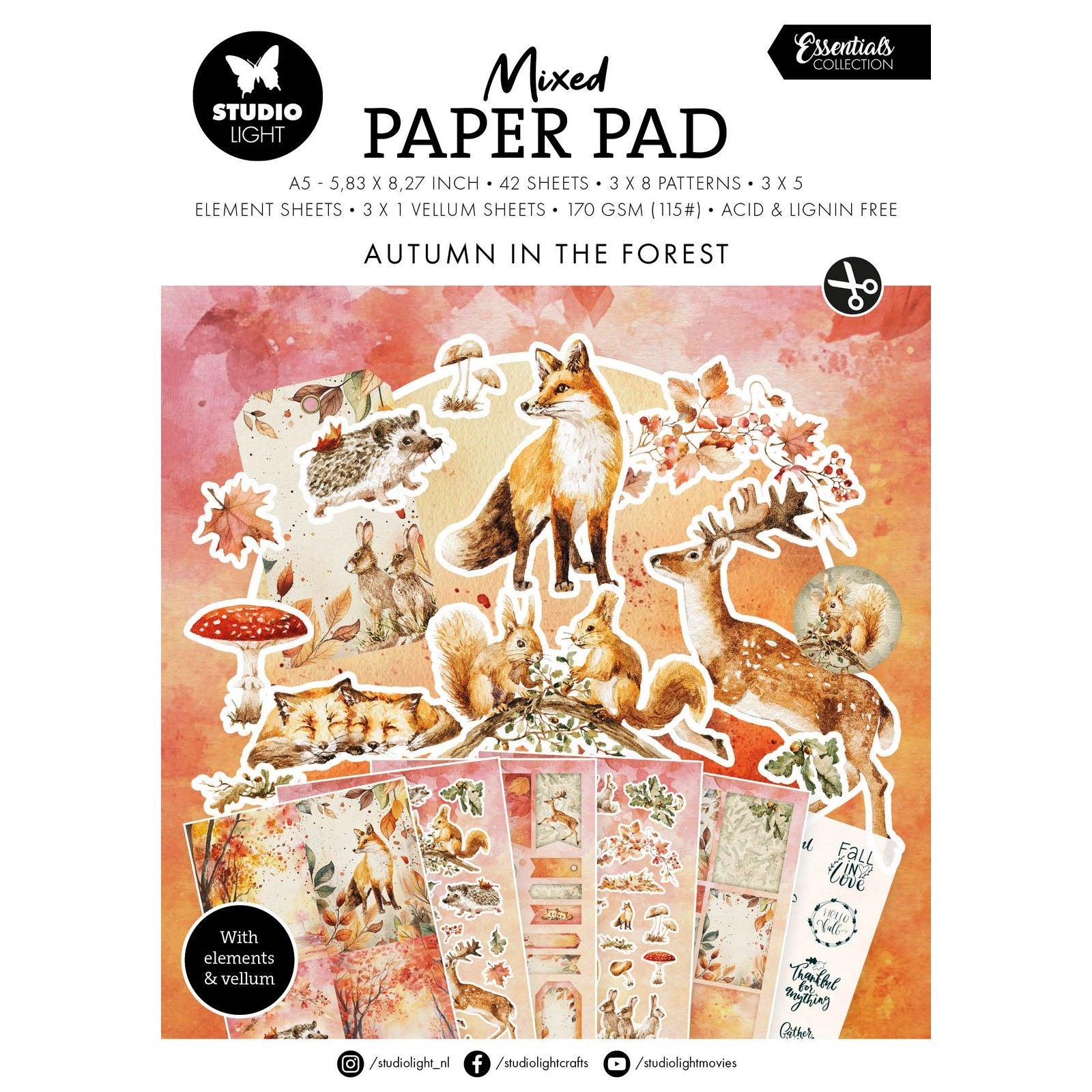 Studio light • essentiels bloc de papier mixte automne