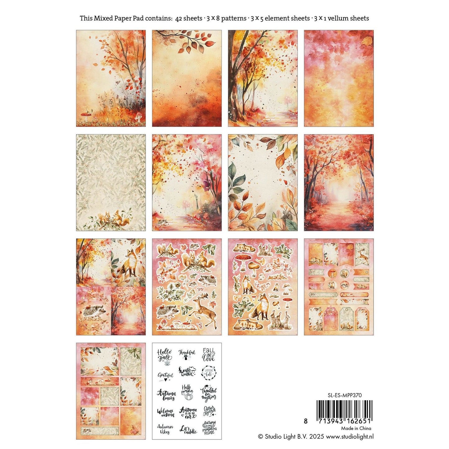 Studio light • essentiels bloc de papier mixte automne