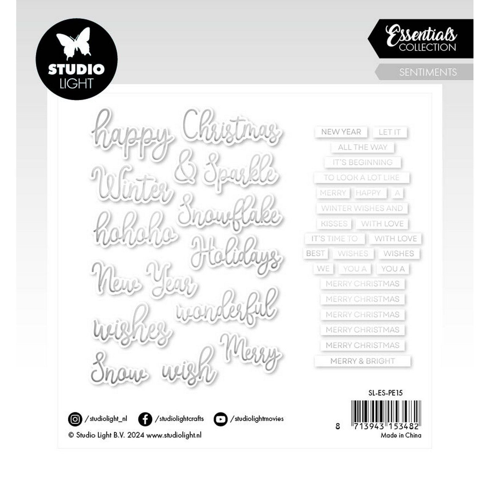 Lampe de studio • éléments essentiels en papier, sentiments argentés