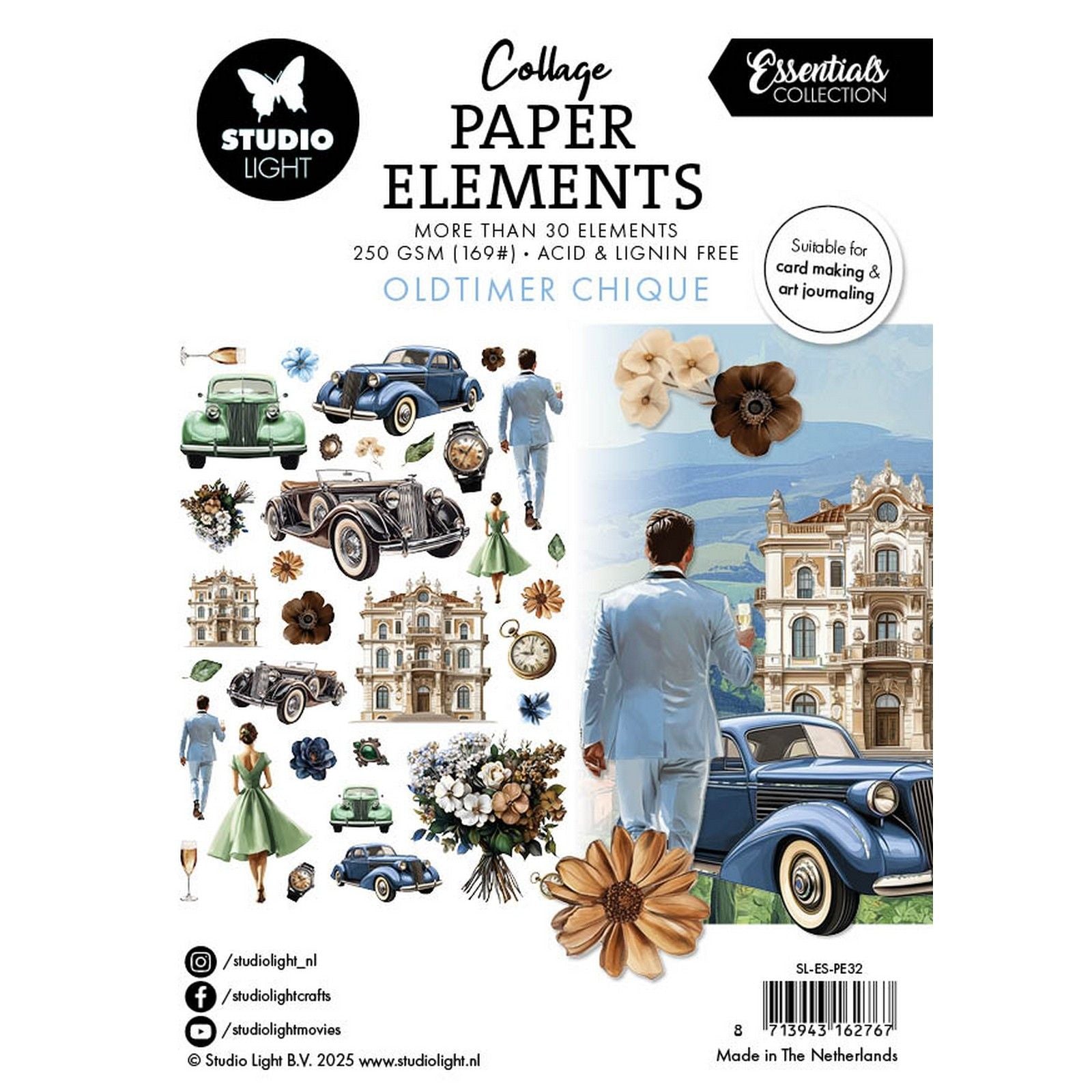 Lampe de studio • éléments essentiels en papier oldtimer chic