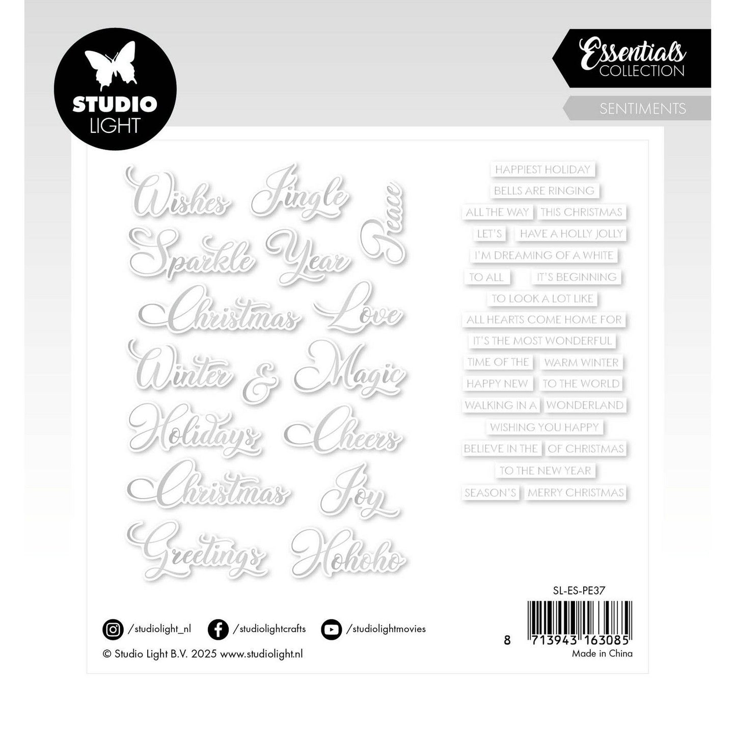 Lampe de studio • éléments essentiels en papier argent sentiments classique
