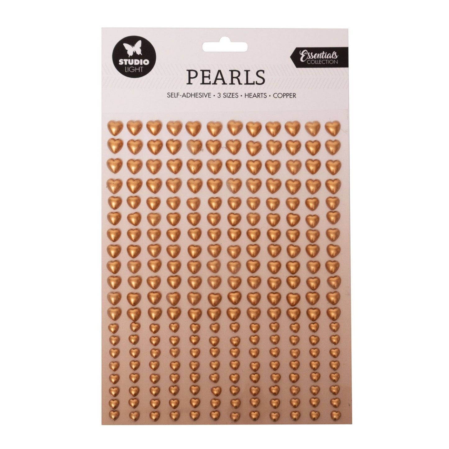 Lampe studio • essentiels perles autocollantes coeurs cuivrés