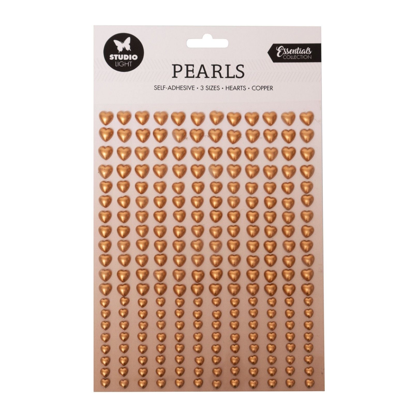 Lampe studio • essentiels perles autocollantes coeurs cuivrés