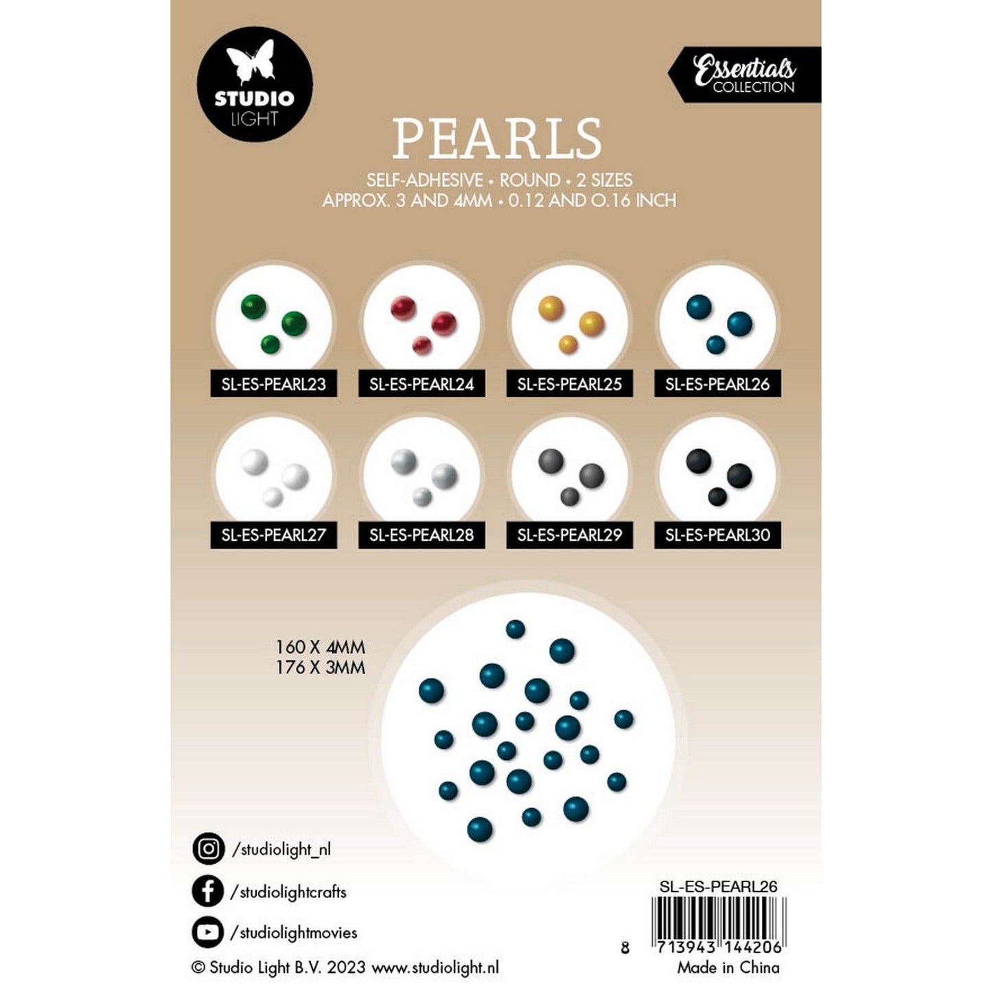 Lampe studio • essentials perles autocollantes bleu