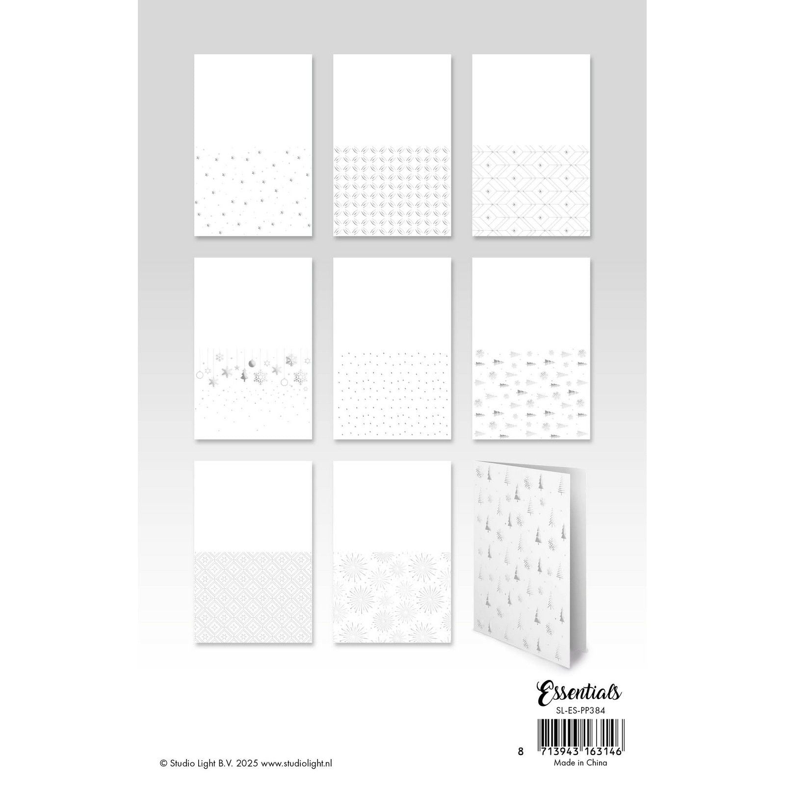 Studio Light • Essentiels cartes déjouées motifs argentés