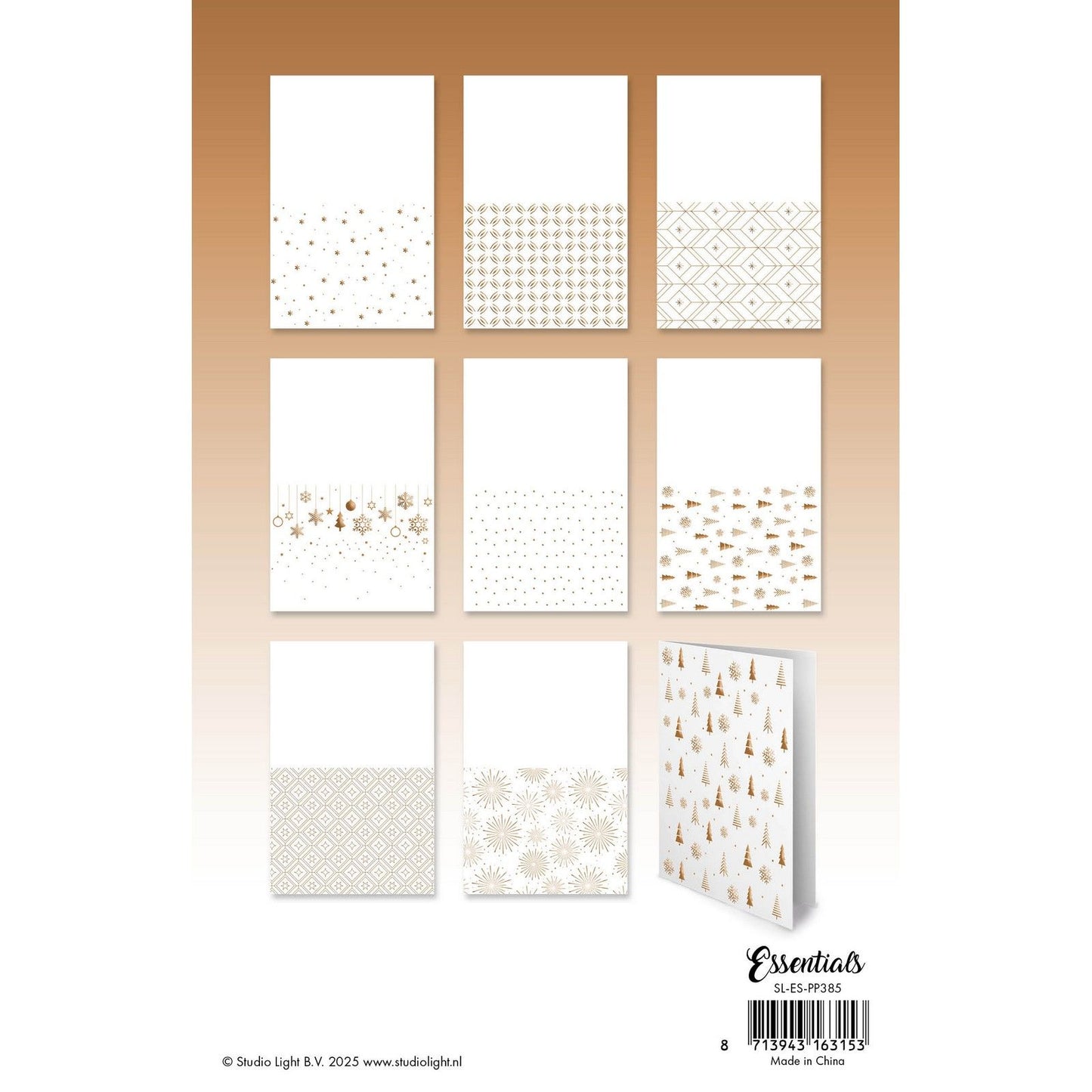 Studio light • essentiels cartes déjouées motifs bronze