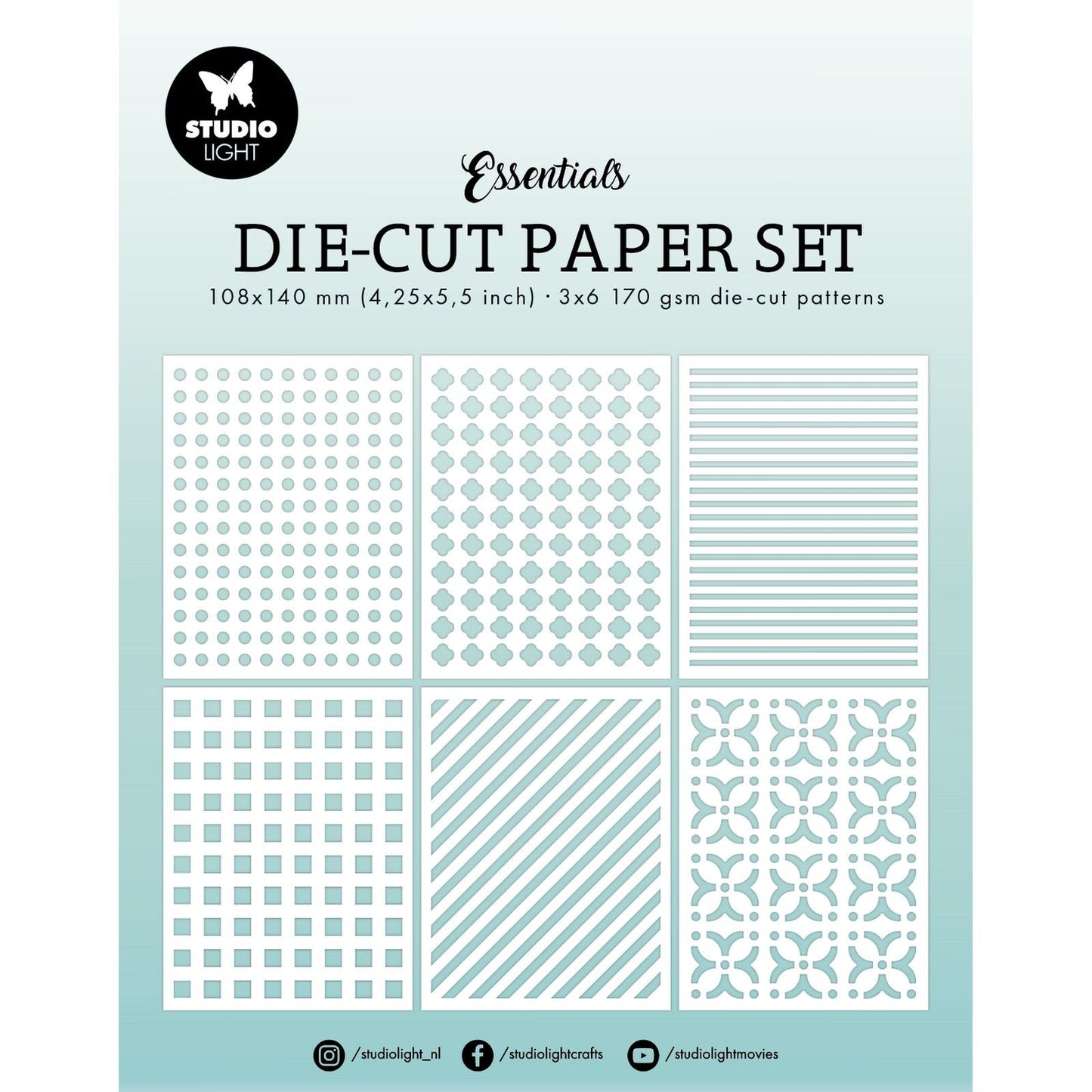 Studio Light • Ensemble de papier essentiel Feuilles de papier découpées
