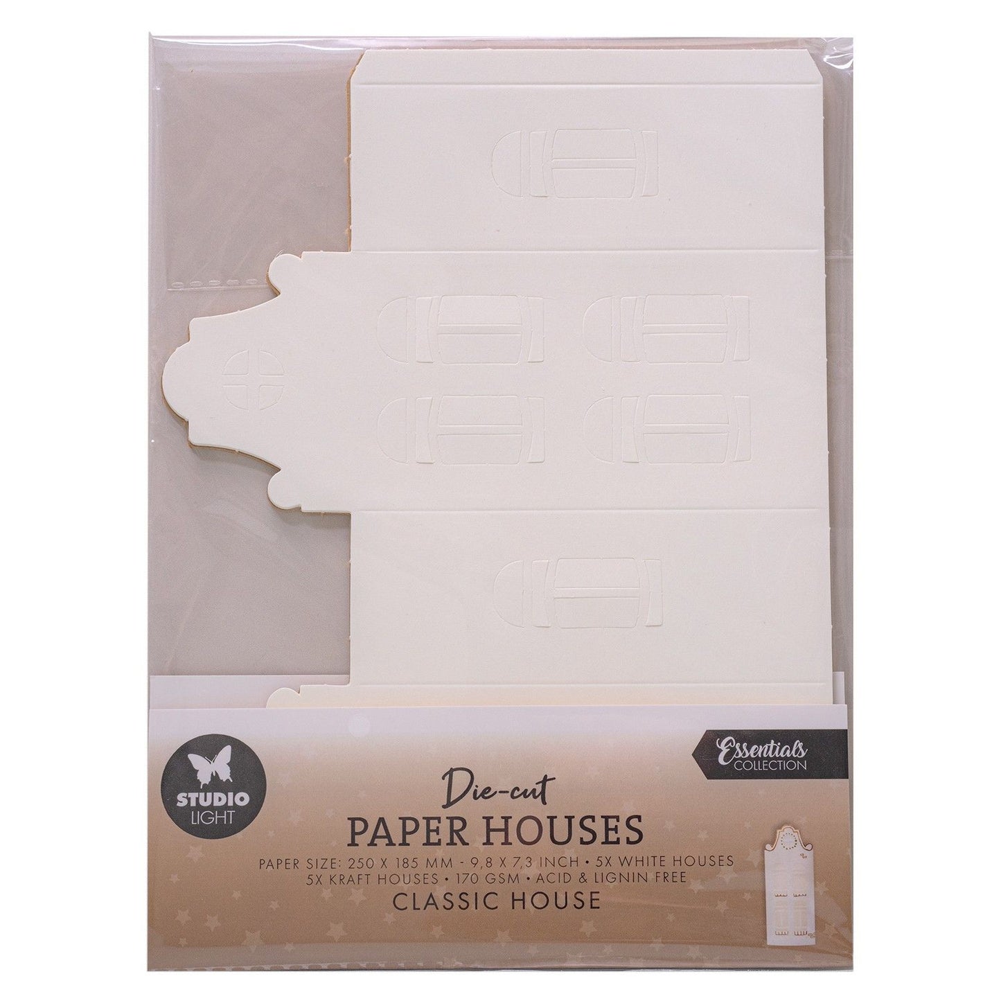 Studio light • essentiels maisons en papier découpé maison classique
