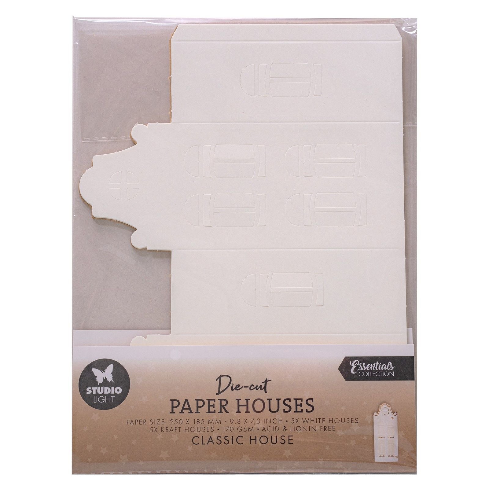 Studio light • essentiels maisons en papier découpé maison classique
