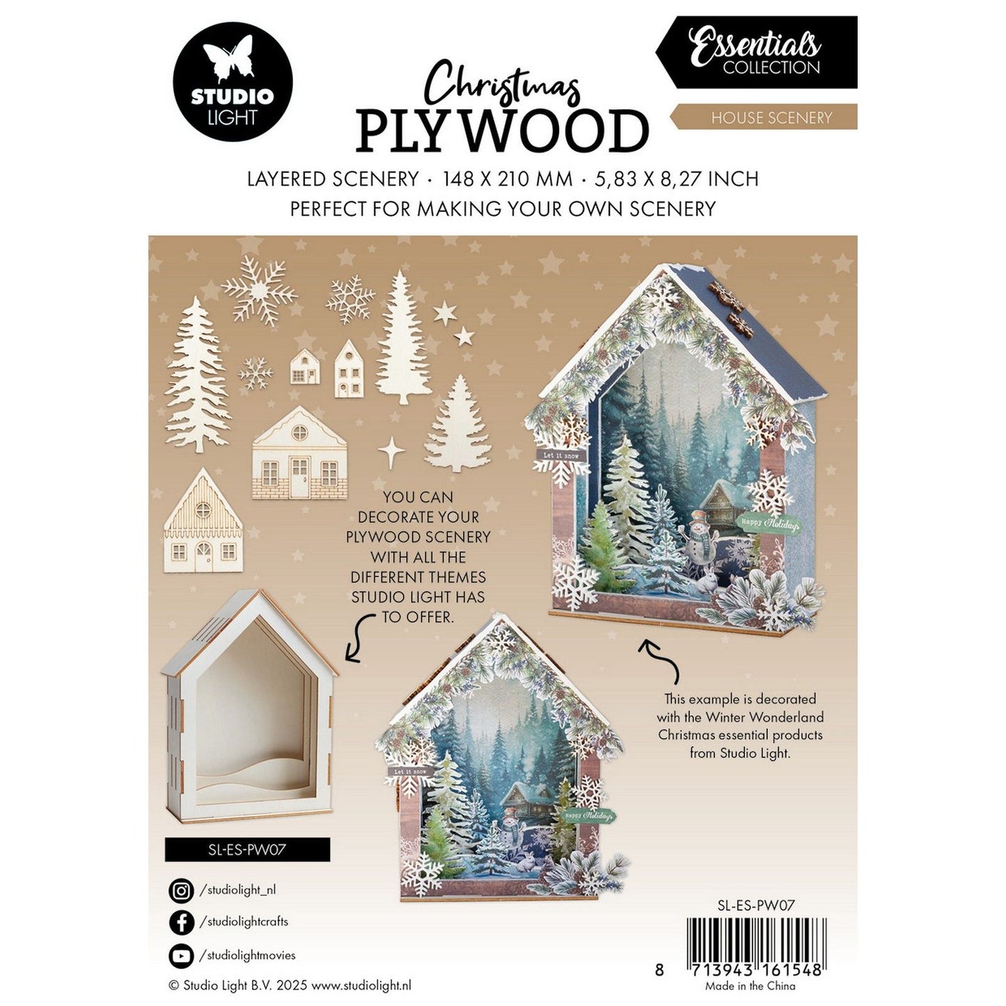 Éclairage de studio • Décor de maison en contreplaqué essentiel