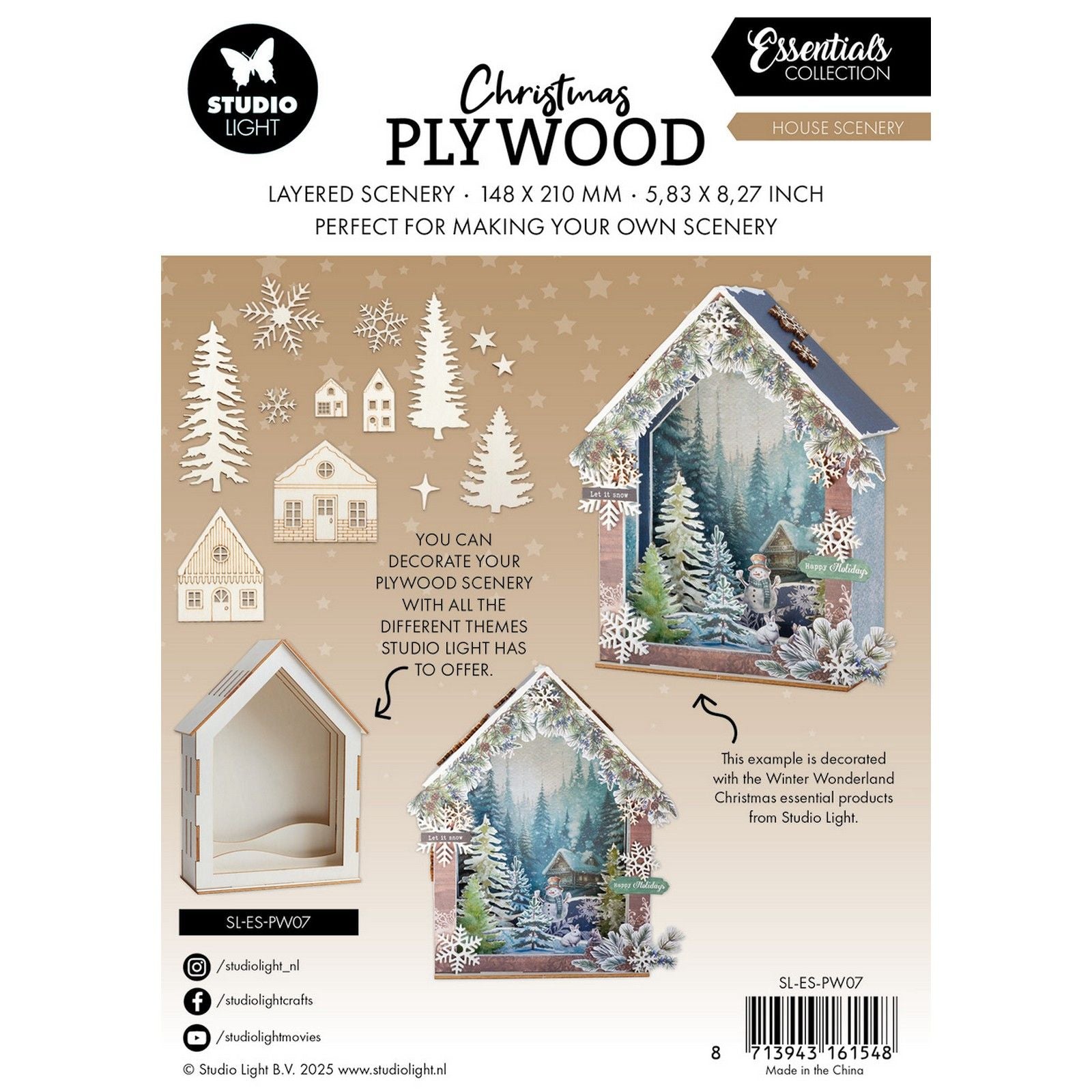 Éclairage de studio • Décor de maison en contreplaqué essentiel