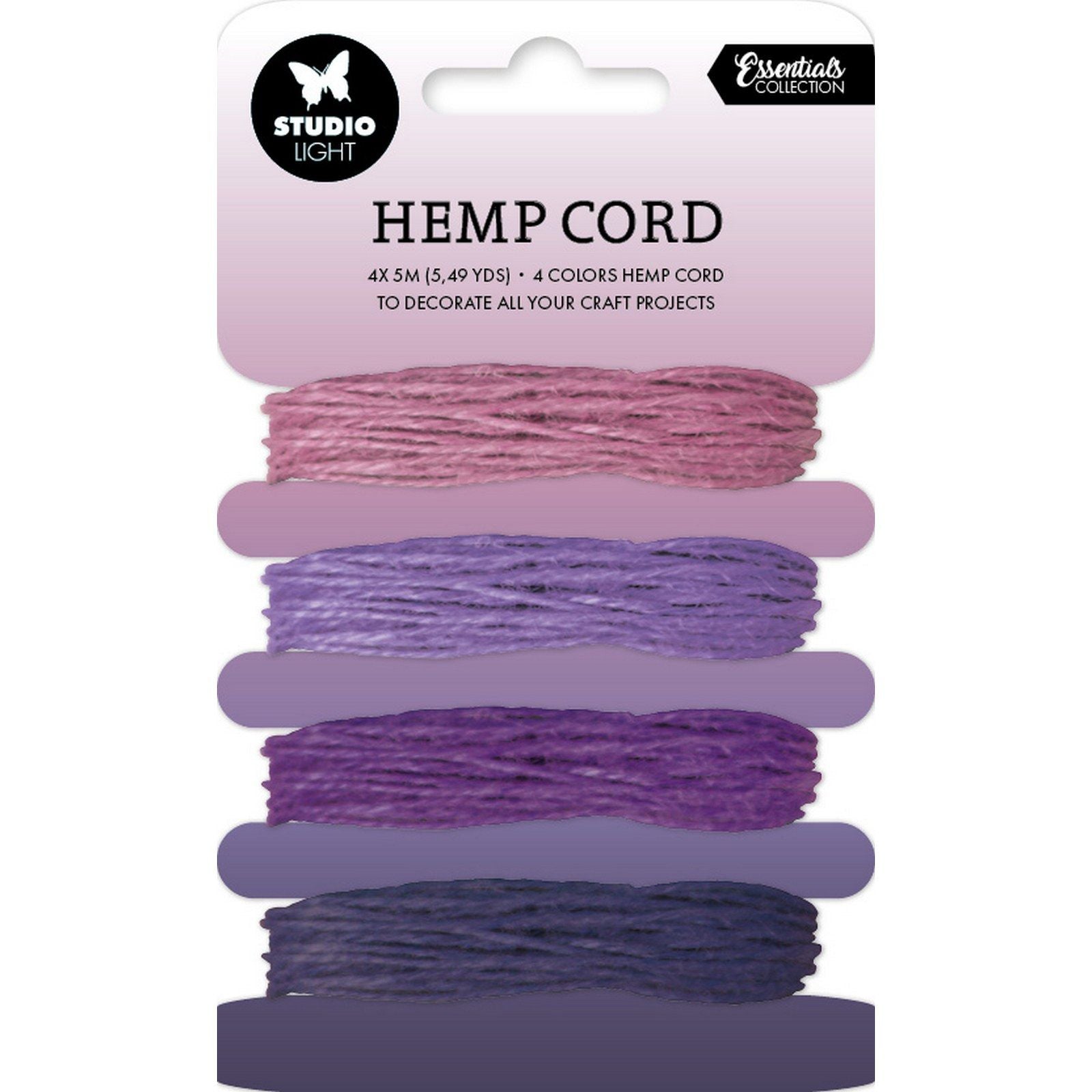 Lampe de studio • consommables cordon de chanvre nuances de violet