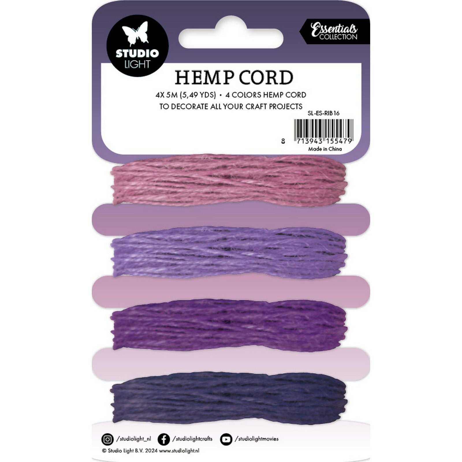 Lampe de studio • consommables cordon de chanvre nuances de violet
