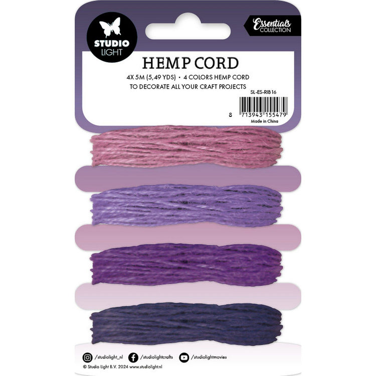 Lampe de studio • consommables cordon de chanvre nuances de violet