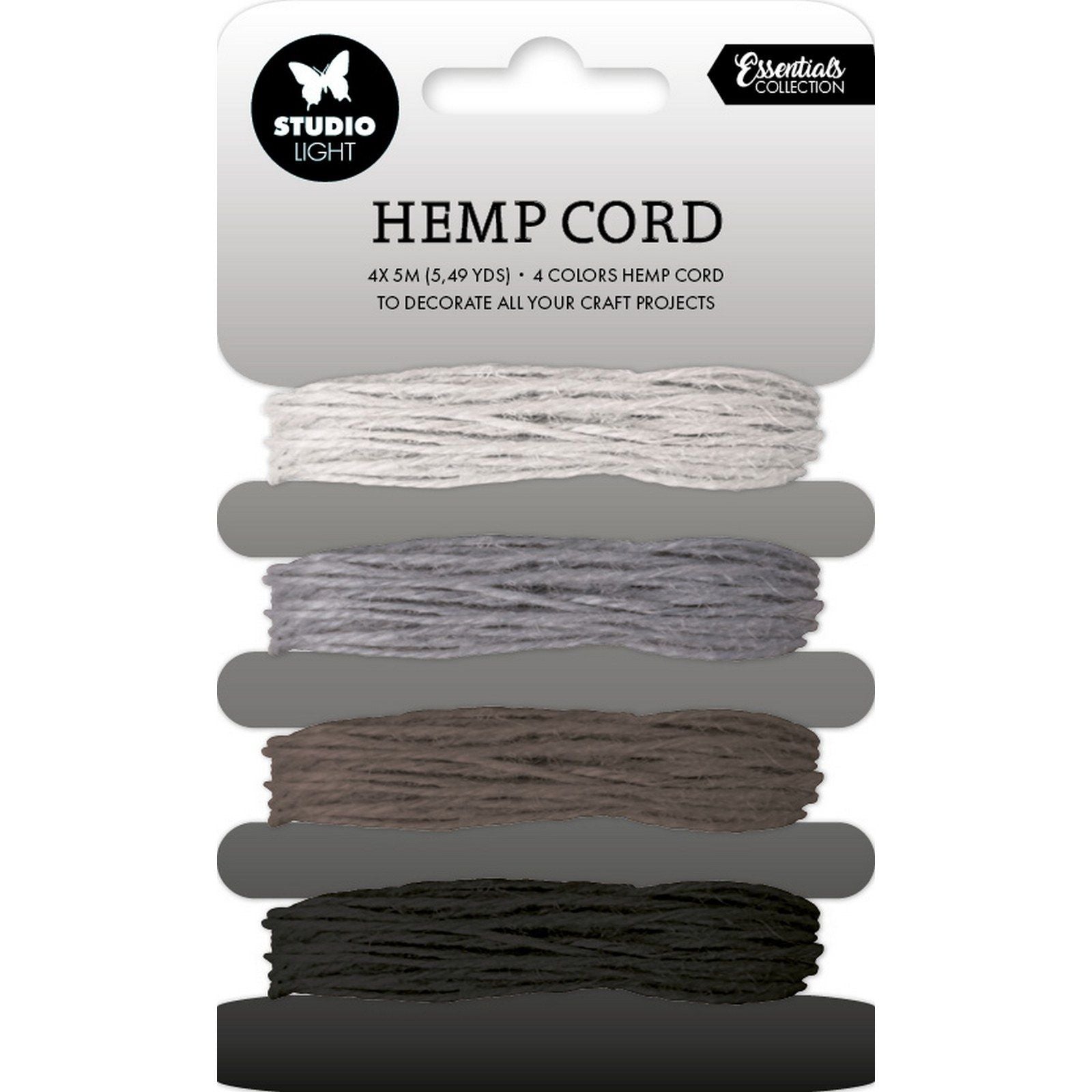 Lampe studio • consommables cordon chanvre nuances de gris