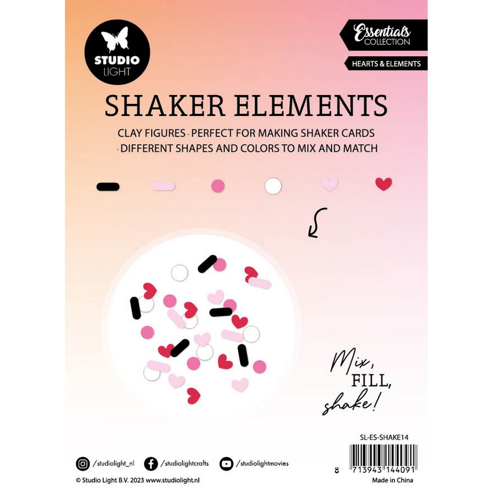 Studio light • éléments essentiels du shaker éléments coeurs