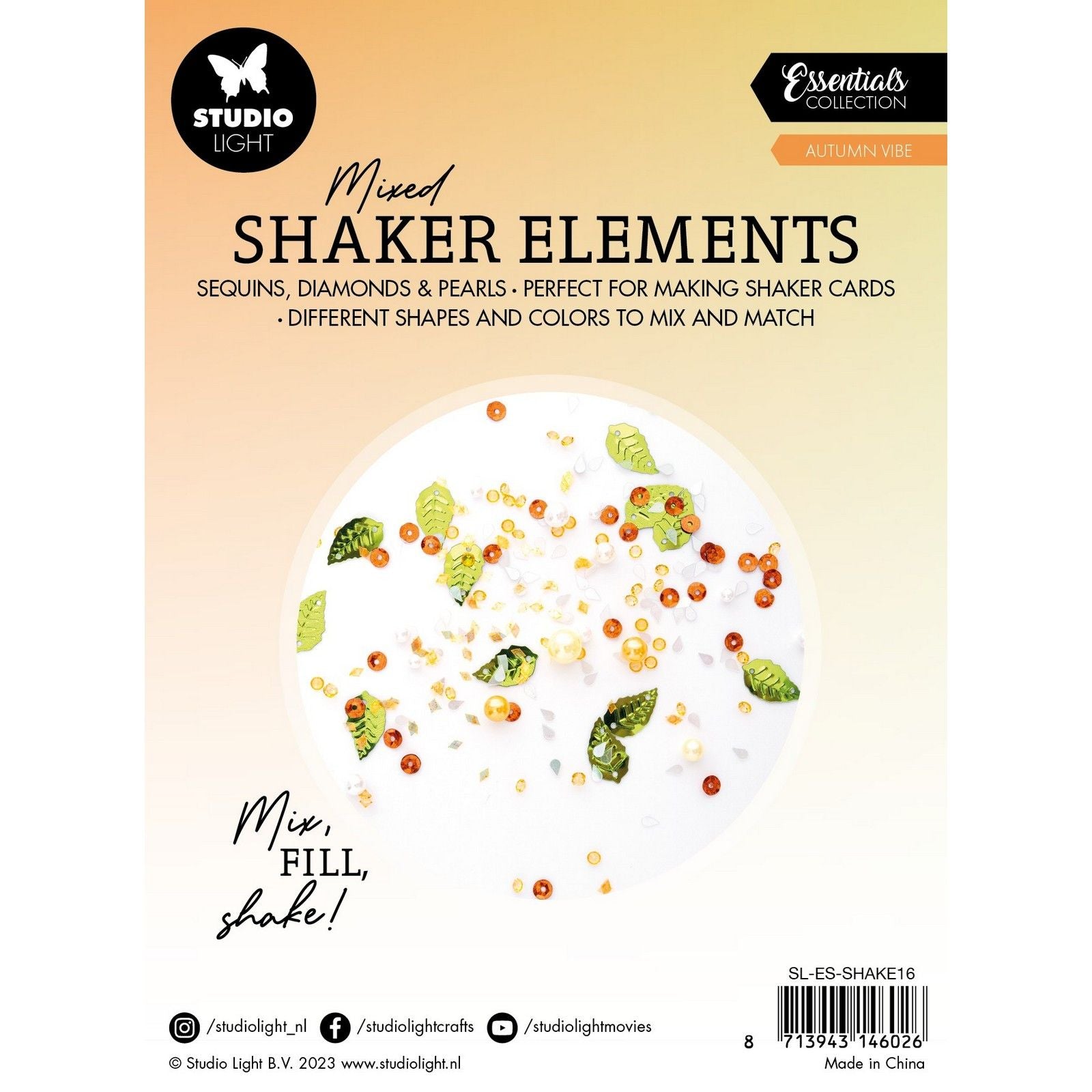Lampe de studio • Éléments essentiels du shaker, ambiance automnale