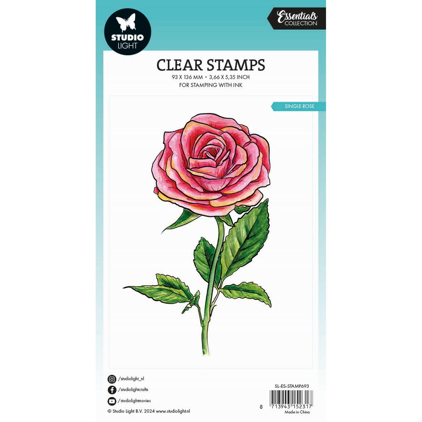 Lampe de studio • Essentials, tampon transparent, rose unique