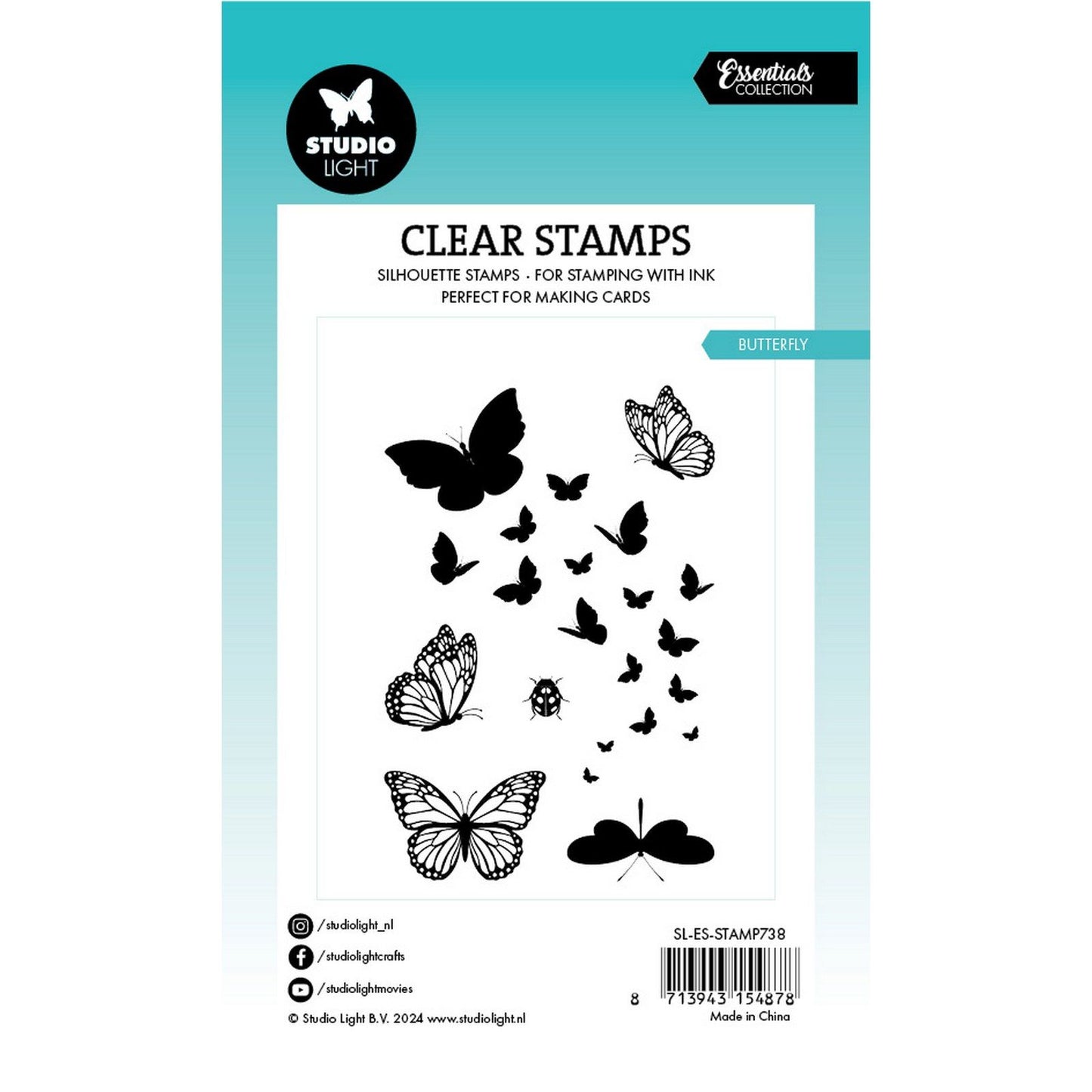 Studio Light • Essentiels tampon transparent papillon
