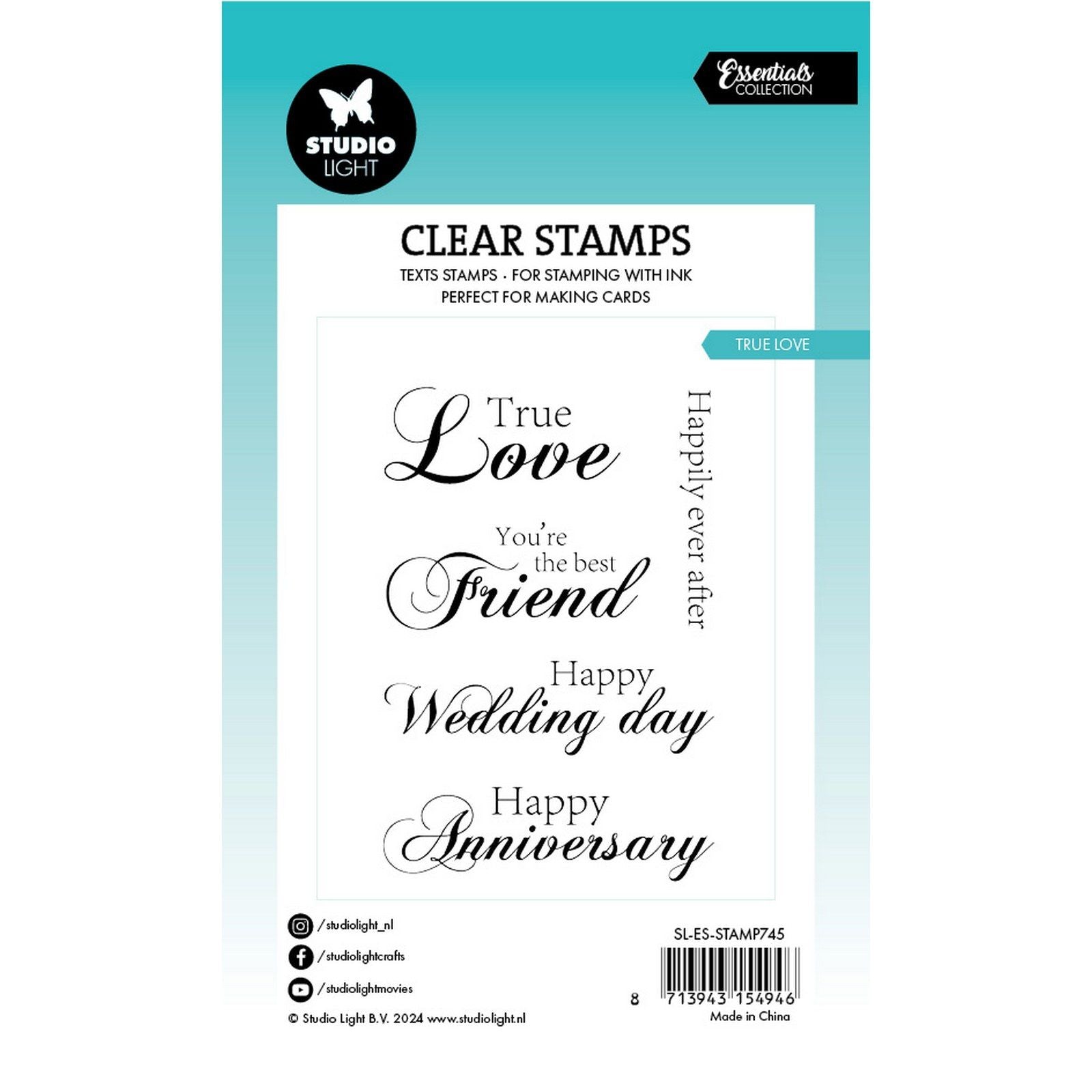 Lampe de studio • Essentiels tampon transparent True Love
