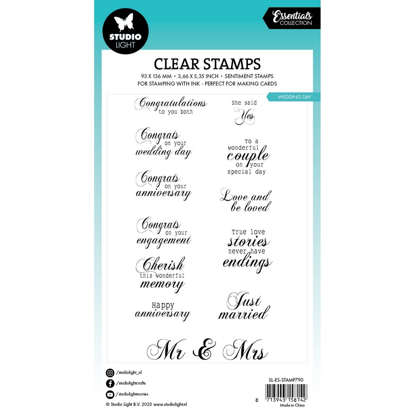 Studio Light • Essentiels tampons transparents le jour du mariage