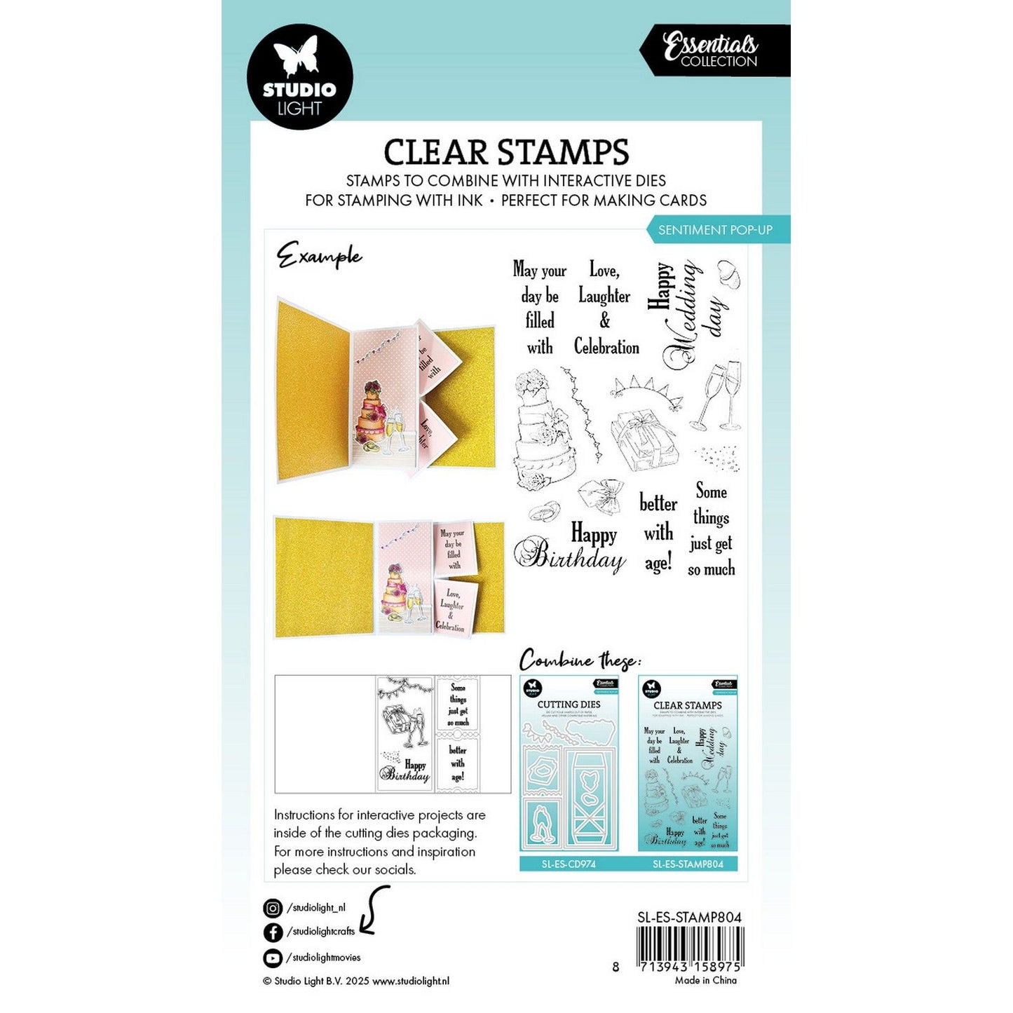 Lampe de studio • Essentiels, tampon transparent tournant sur pop-out