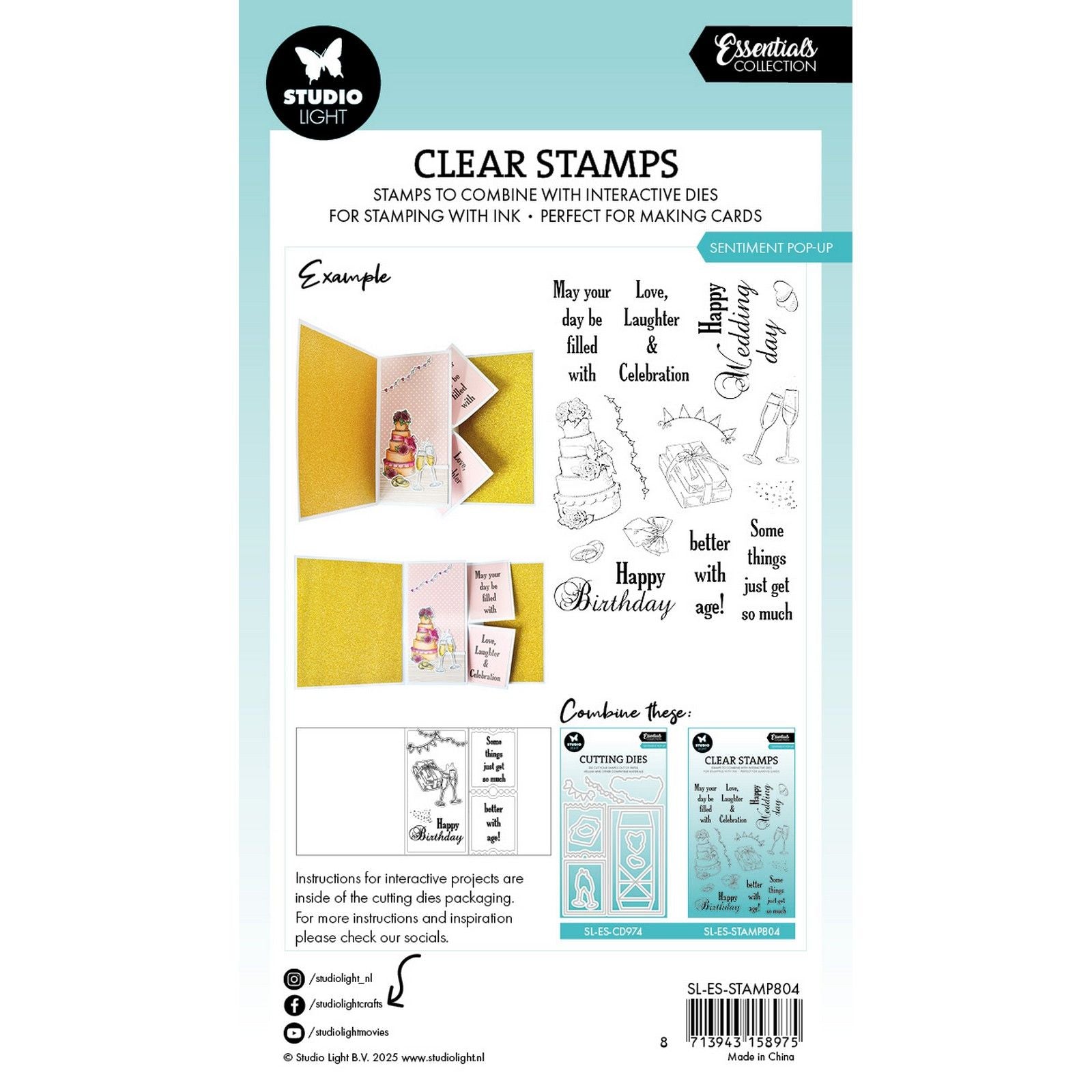 Lampe de studio • Essentiels, tampon transparent tournant sur pop-out