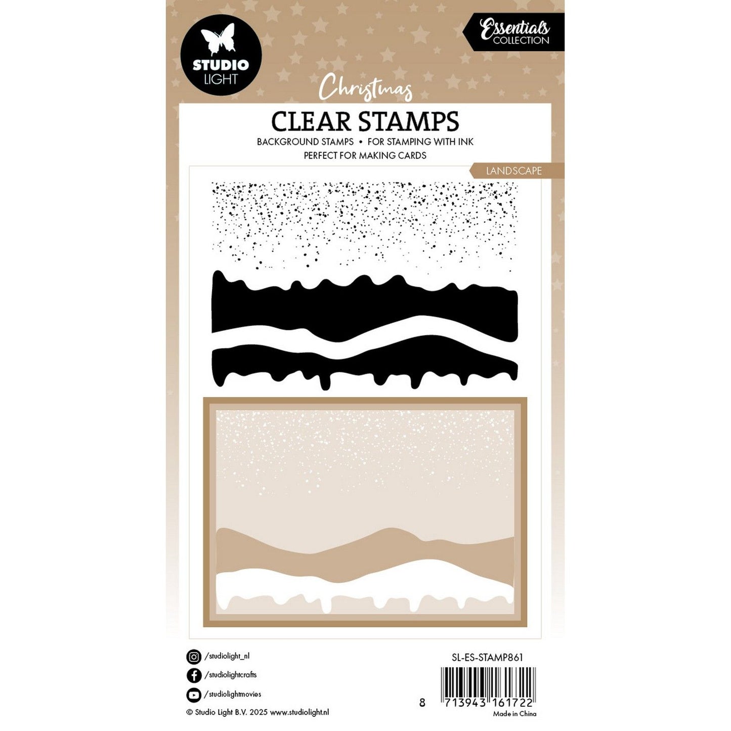 Studio Light • Essentiels tampon transparent paysage de neige