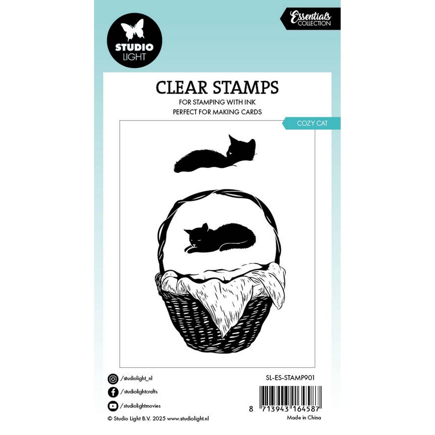 Lampe de studio • tampon transparent Cozy Cat Essentials 53x89x3mm 3 pièces