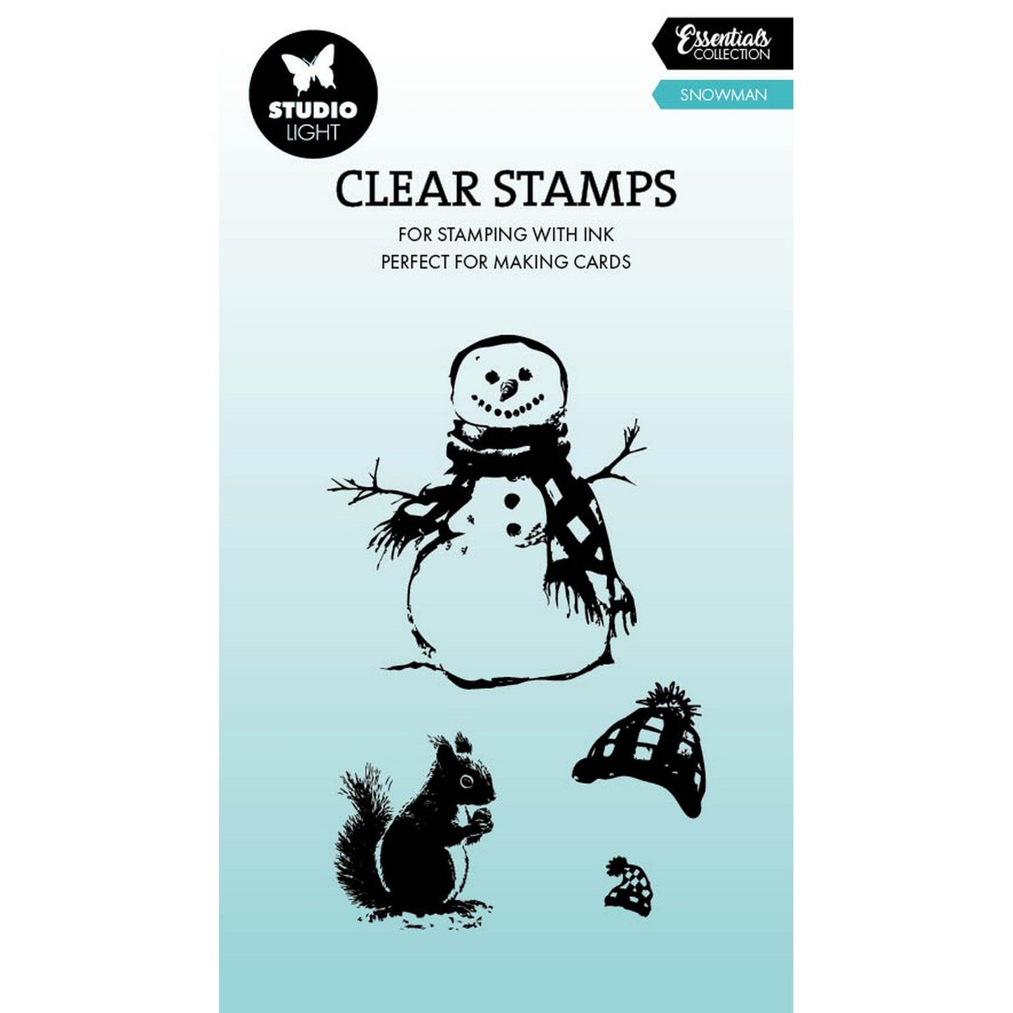 Studio light • tampon transparent bonhomme de neige essentials 56x88x3mm 4 pièces